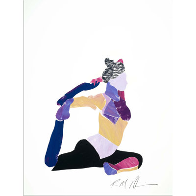 «Yoga - Pigeon» par Robert Robinson - peinture sur toile tendue