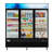 78 in. 53 cu. ft. 3 Door Commercial Refrigerator in Black Steel with Glass Door