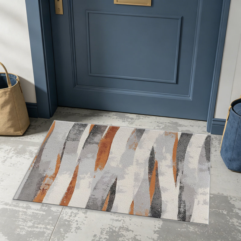 Abstract Orange carpet-easy to clean, machine-washable, soft and comfortable; suitable for door mats, kitchens, living rooms, bedrooms, corridors, and laundry areas. Easy to clean, durable carpet for home decoration.