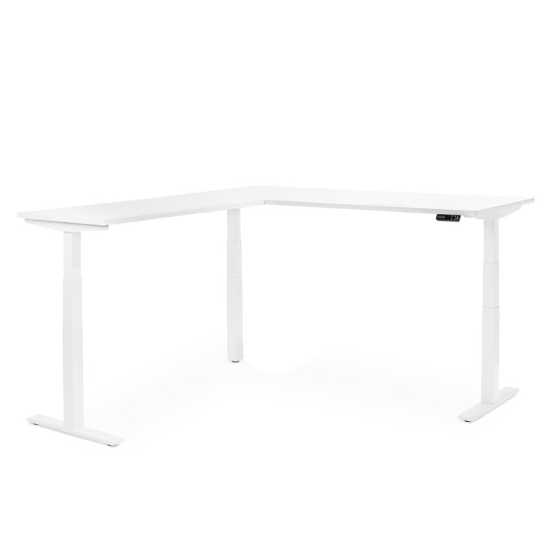 Bureau en coin Series L, LPL, H 50,5 po x l 77 po x P 72 po, Orienté à gauche (vu de face), Blanc