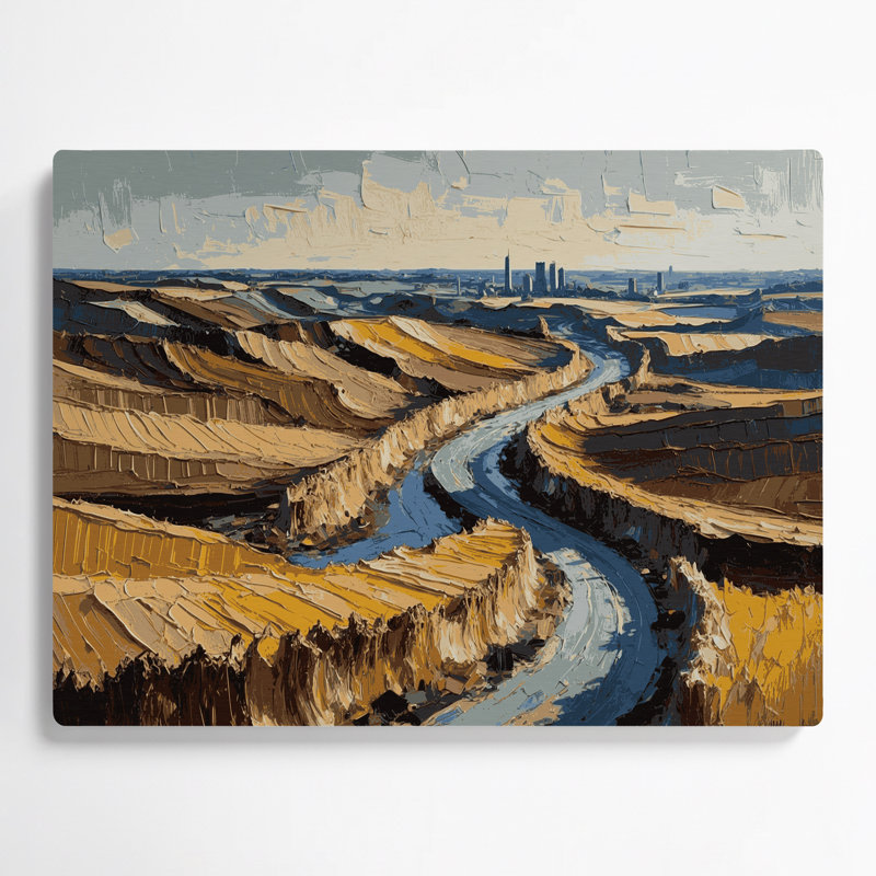 États-Unis, Ohio, art mural en métal brun, H 12 po x l 18 po
