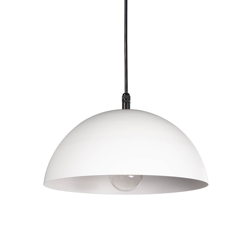 Luminaire suspendu d'extérieur Peridot, Blanc, H 11,25 po x l 15 po x P 15 po