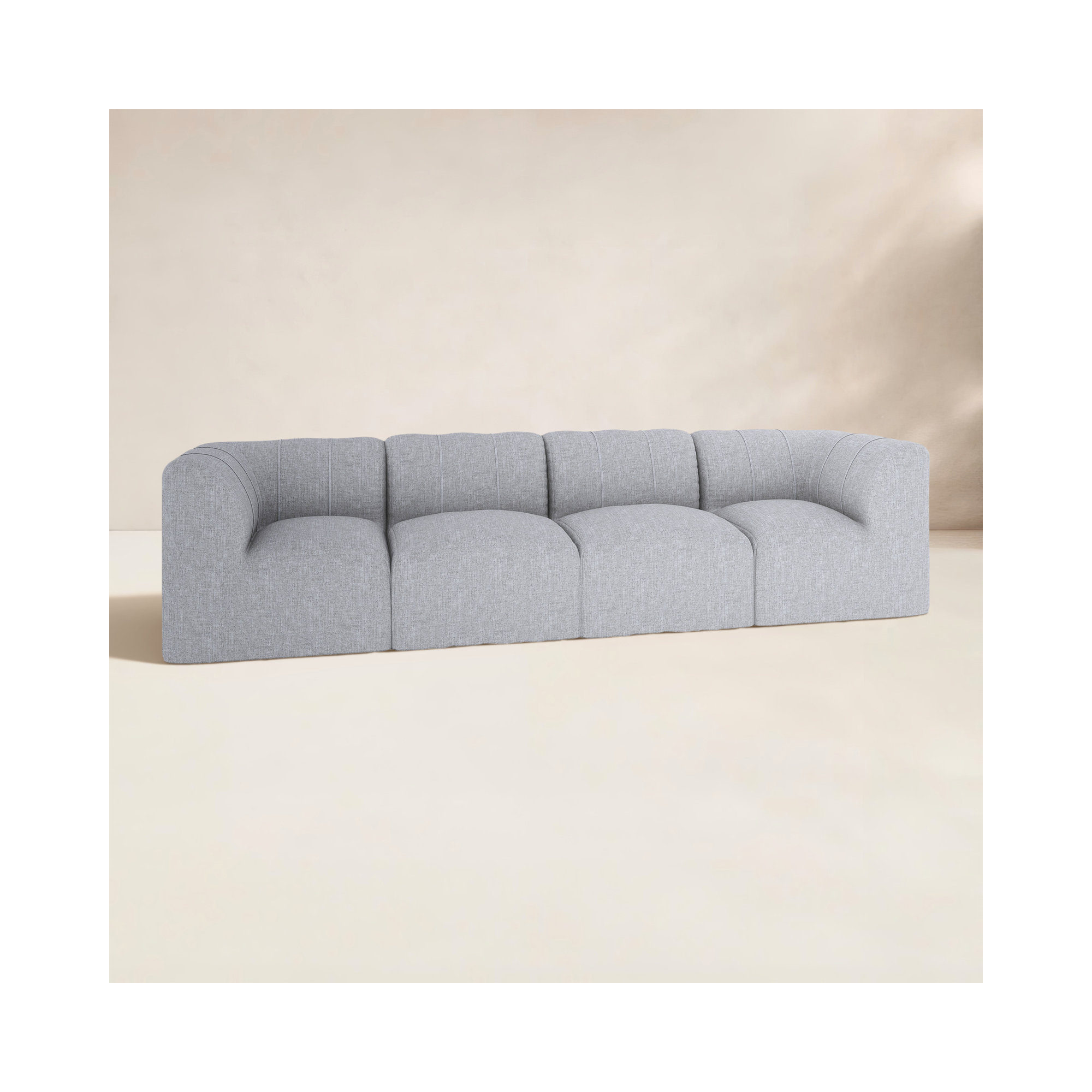 Praia 124" Sunbrella Outdoor Sofa, Canvas Granite Sunbrella® Canvas