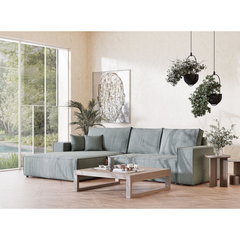 5 Seater Reclining Corner Sofa , Left Hand Facing, Blue Grey Polyester