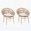 Chaise d'extérieur en osier, ensemble de 2-1467488611