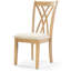 2 chaises de salle à manger blanc cassé, style classique, pieds en bois d'hévéa, glissières réglables, hauteur de 23 po, convenant à diverses tables