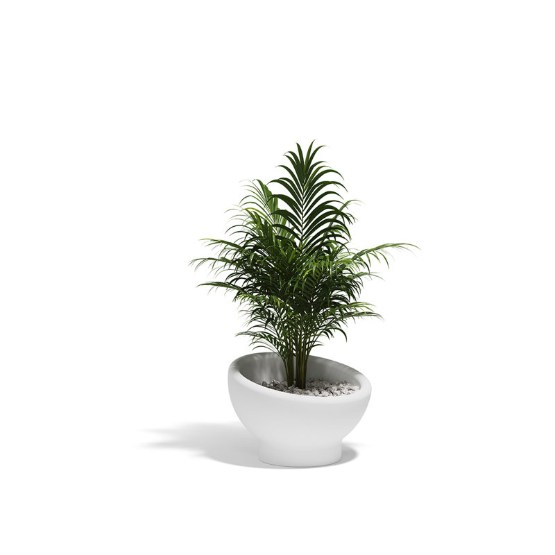 Jardinière Luna, H 16,25 po x l 23,5 po x P 23,5 po, Blanc