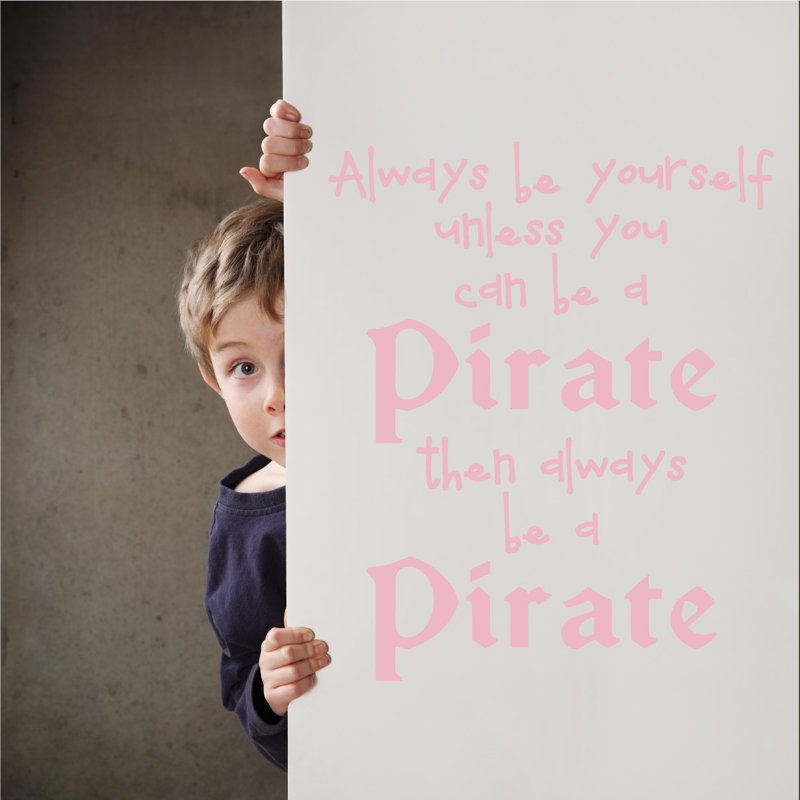 Décalcomanie murale toujours en pirate, H 26 po x l 21 po x P 0,01 po, Rose œillet
