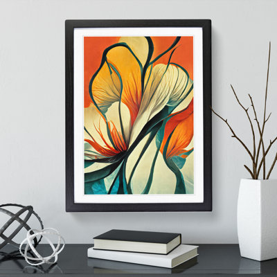 Flowers Abstract Art No.3 - Wrapped Canvas Painting