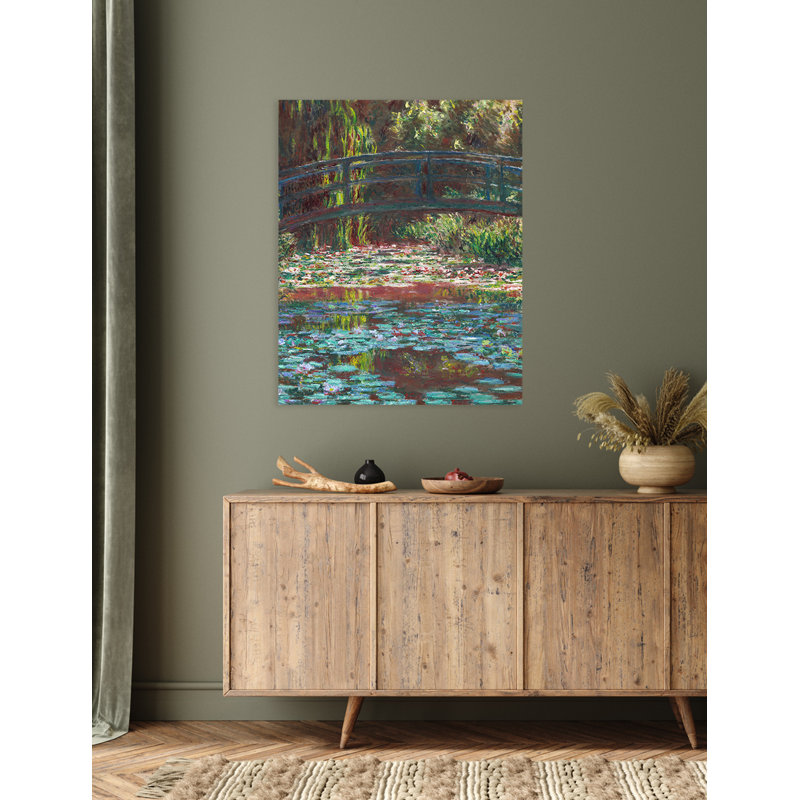 Reproduction d'art de Claude Monet, "Water Lily Pond 1900". Estampe numérique sur toile, H 30 po x l 24 po x P 0,75 po