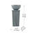 Polyresin Gray Zen Bowl Water Fountain, Outdoor Bird Feeder /Bath Fountains, Relaxing Water Feature For Garden Lawn Backyard Porch-306073545