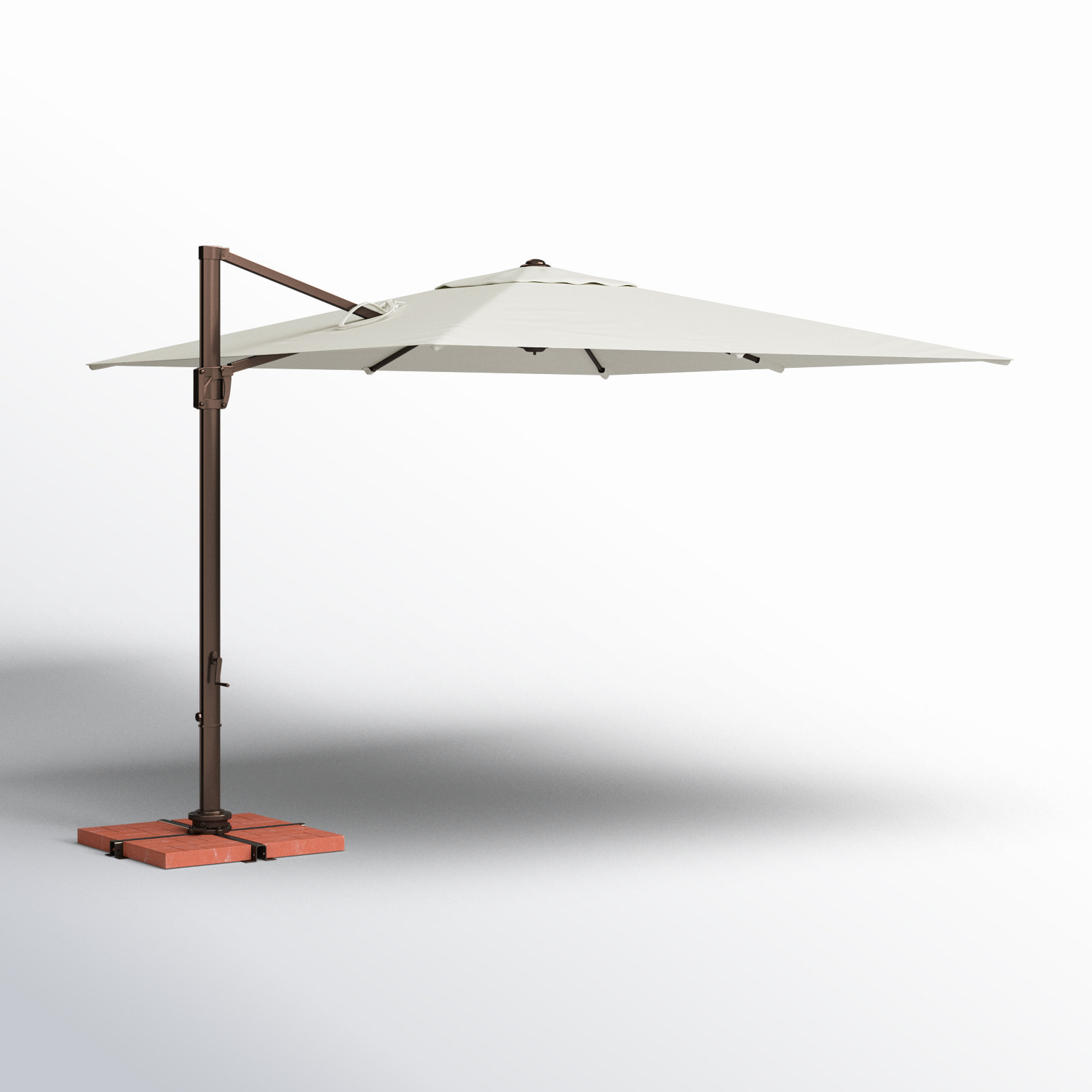 Darel 10' Cantilever Umbrella, Canvas Natural Sunbrella® Canvas, Bronze