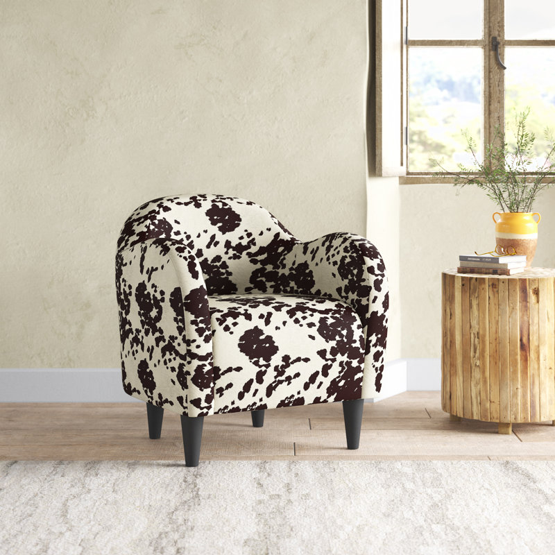 Lalu 30" Wide Armchair, Cowhide Brown