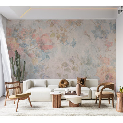 Peel & Stick Floral Wall Mural - Soft Tone Garden