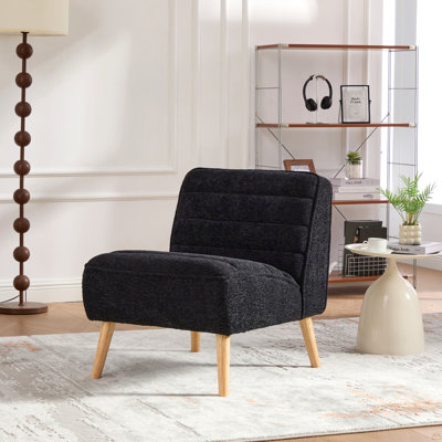 Chenfina 24.4" Modern Chenille Upholstered Accent Chair with Supportive Seat