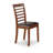 5 Piece Modern Dining Table Set Includes a Round Wooden Table with Dropleaf and 4 Faux Leather Upholstered Dining Chairs, 42x42 Inch, Mahogany-812407697-905072167