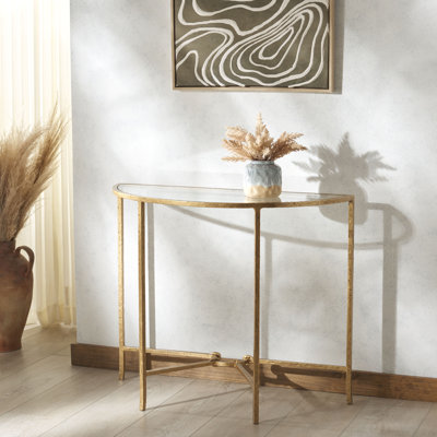 Markley Forged Metal Half Moon Console Table