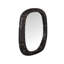 Miroir Morphic Petrified, arrondi, cadre noir