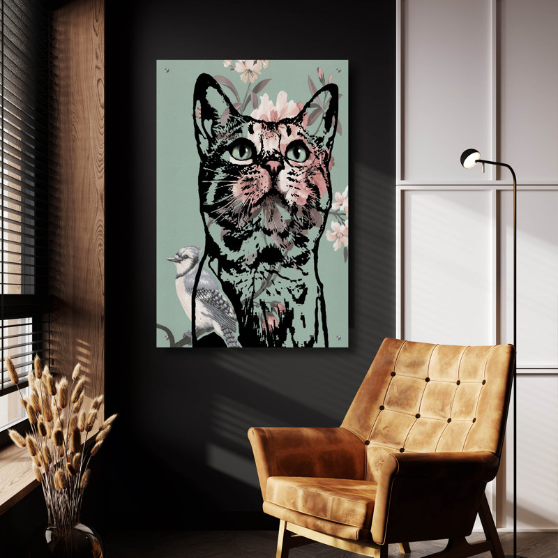 «Bengal Love» par Dean Russo, art mural en verre acrylique, H 36 po x l 24 po x P 0,2 po