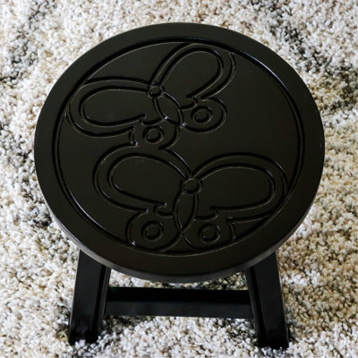 Solid + Manufactured Wood Accent Stool