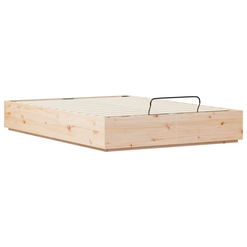 Solid Wood Bed Frame, 120 x 200cm, Natural