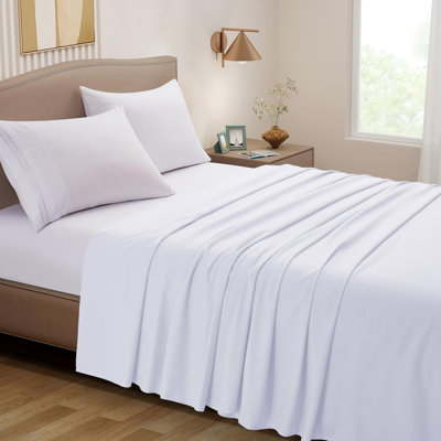 Super Soft Egyptian-Quality Cotton Brushed Flat Sheet