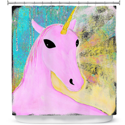 Rideau de douche simple licorne