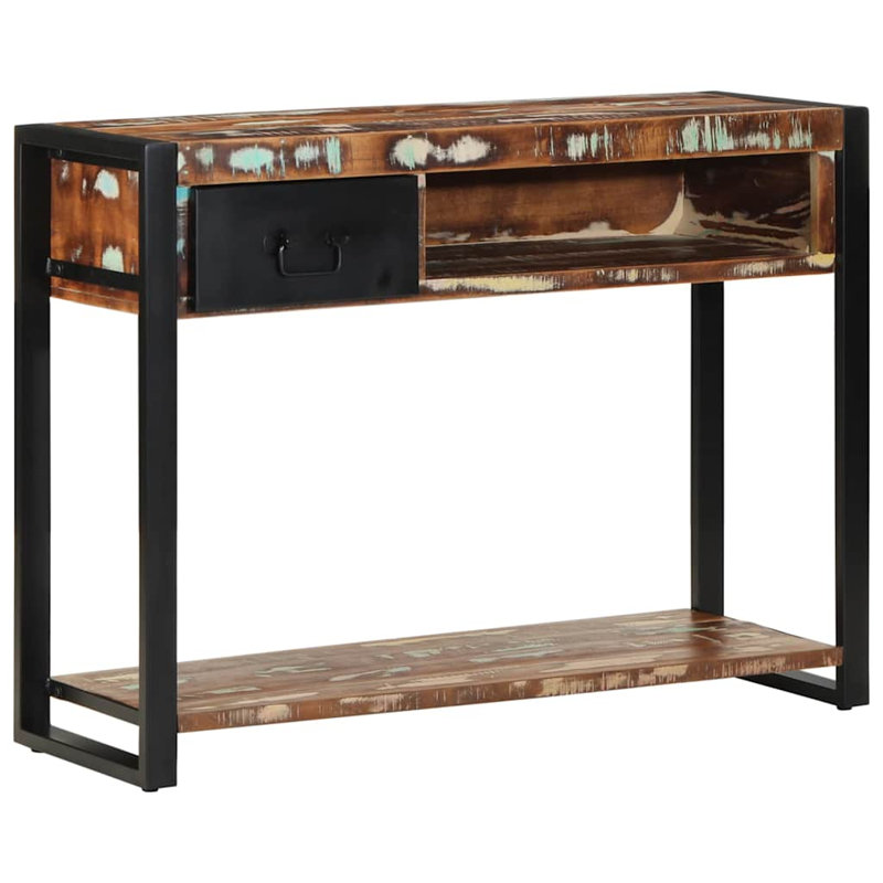 100 cm W Solid Wood Top Console Table, Multicolour