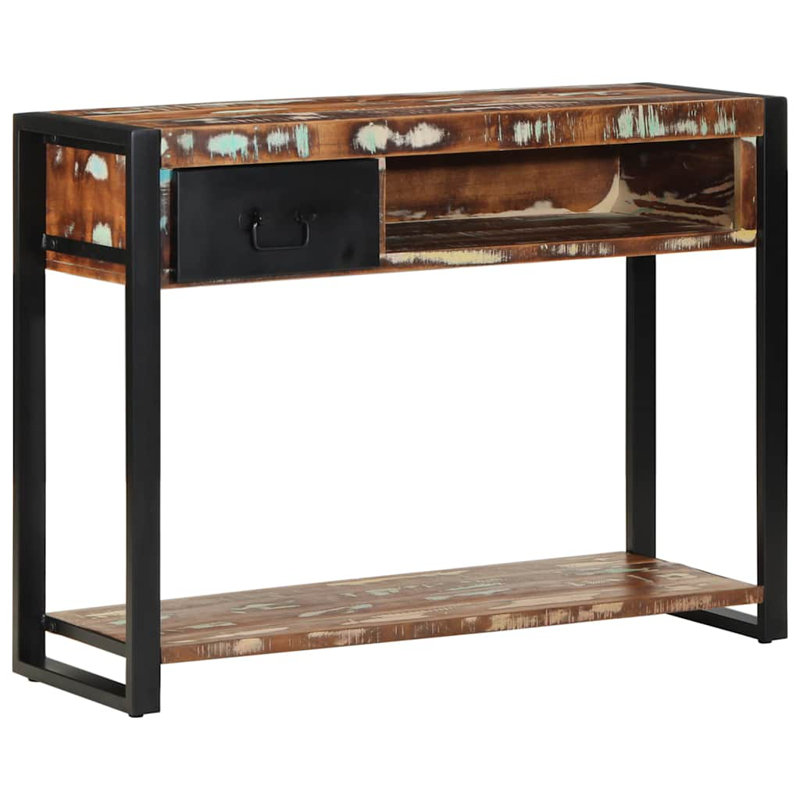 100cm Solid Wood Top Console Table, Multicolour
