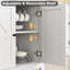 Buffet moderne 55,1 "avec crédence et armoires de rangement Zosia-950109044