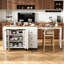 74.8" Kitchen Island With Extendable Dining Table-1619657289