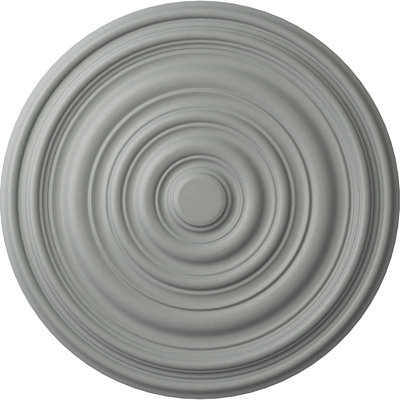 Endurathane Carton Ceiling Medallion, 12 5/8"OD x 1"P (For Canopies up to 2 5/8"), Factory Primed