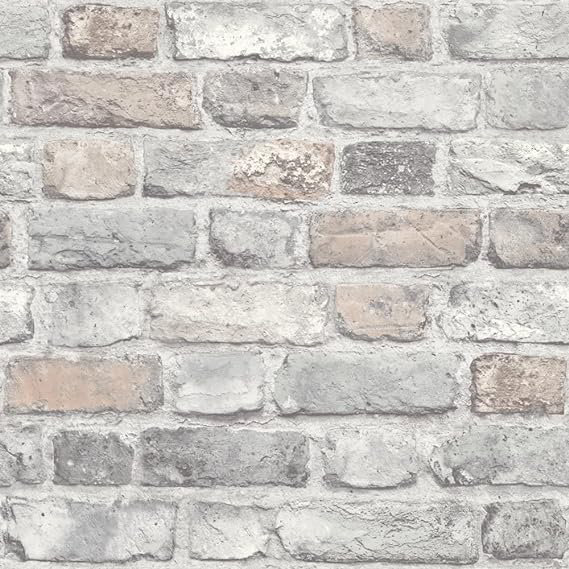 Wallpaper Vintage House Brick Pattern Faux Effect Textured Roll 10m x 53cm Wallpaper Roll