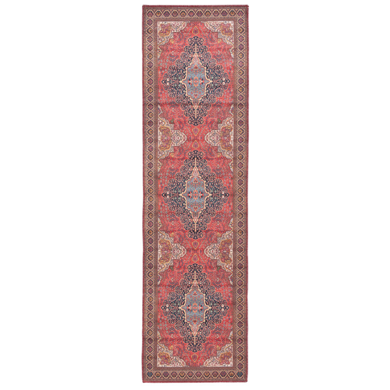 Tapis en coton / chenille Wessley, Tapis de couloir 2 pi 2 po x 8 pi
