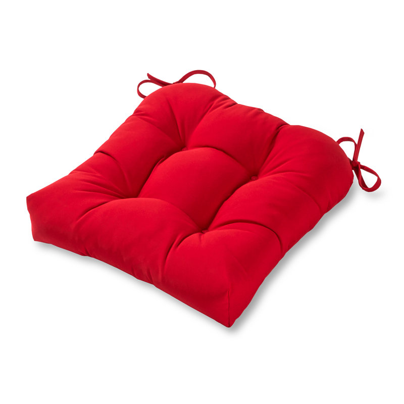 Coussin de chaise d'extérieur Royzell Sunbrella, Toile rouge