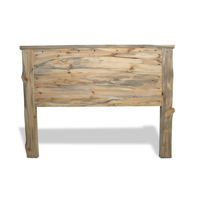 Adein Collection Smooth Sawn Solid Slab Headboard, Queen -Natural Clear Lacquer Finish, Natural, Queen