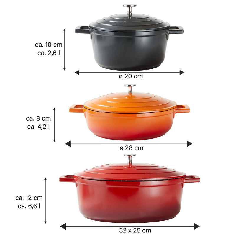 Stoneline 4.2L Aluminium Round Casserole Dish