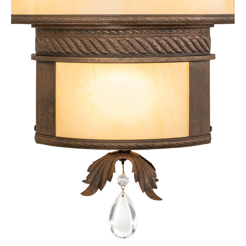 18" Wide Rope Trimmed Cilindro Wall Sconce