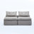 2 Seats Sofa (Light Gray)