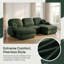 Canapé modulaire en U en chenille de 105 po Rumley avec repose-pieds mobile, assise profonde, coussins de dossier matelassés et coussins décoratifs-133415625