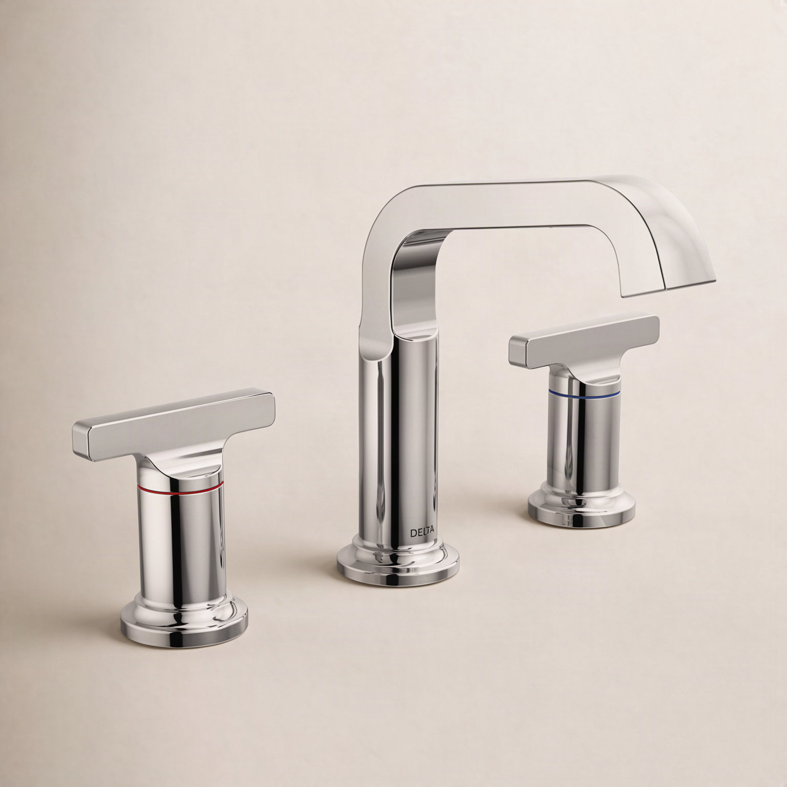 Tetra Double-Handle Widespread Bathroom Faucet, Lumicoat Chrome