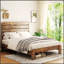 Structure de lit plateforme en bois avec grand rangement sous le lit, durable et élégant pour les chambres modernes-1127336707