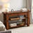Nastya 54" Wide Industrial Rustic Solid Wood Metal Rectangular Console Media Table With 2 Shelves