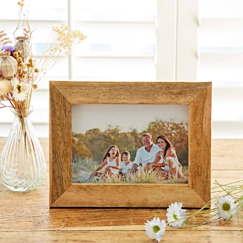 Tan Solid Wood Picture Frame, Rectangle, 20cm x 26cm