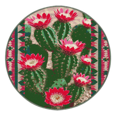  Tapis lavable en forme de figue de barbarie Southwestern