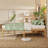 Low Profile Platform Bed With Rustic Style