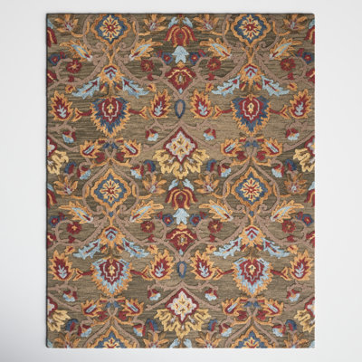 Floral Wool Hand Tufted Area Rug