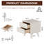 Table de chevet en bois massif Annie avec 2/3 tiroirs, table de rangement pour chambre à coucher Annie-581982434-581982435