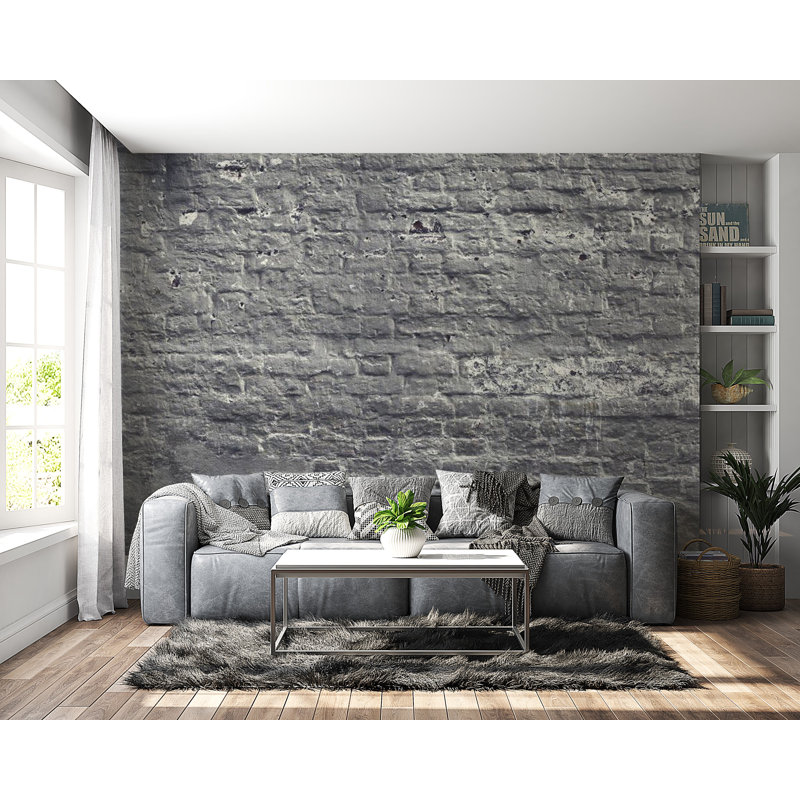 Peel & Stick Brick Wall Mural, 124'' L x 173'' W