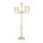 Aluminum Metal Tapered 5 Plate Decorative Gold Candelabra